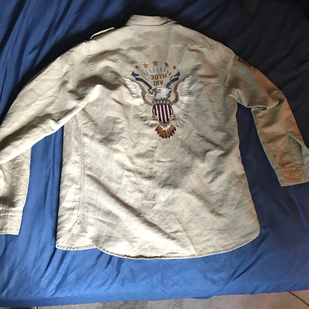 Express Military inspired long sleeve shirt.